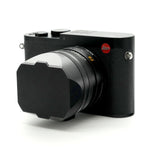 Otect camera cap mounted on Leica, front-facing view showcasing perfect fit